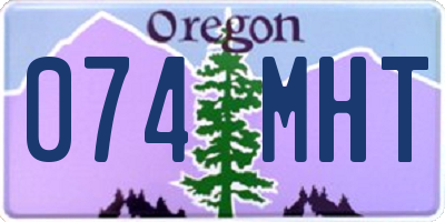 OR license plate 074MHT