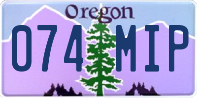 OR license plate 074MIP