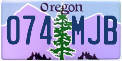 OR license plate 074MJB
