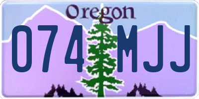 OR license plate 074MJJ