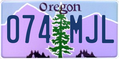 OR license plate 074MJL