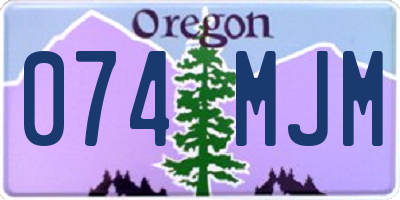 OR license plate 074MJM