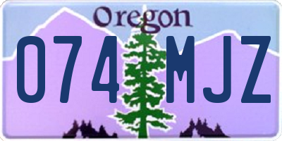 OR license plate 074MJZ
