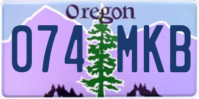 OR license plate 074MKB