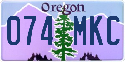 OR license plate 074MKC