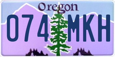 OR license plate 074MKH