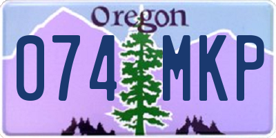 OR license plate 074MKP