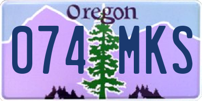OR license plate 074MKS