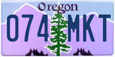 OR license plate 074MKT