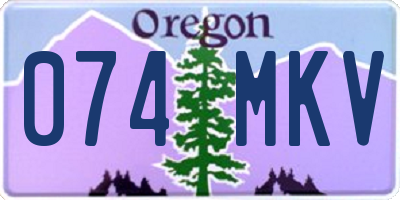 OR license plate 074MKV