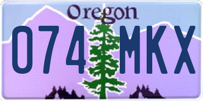 OR license plate 074MKX