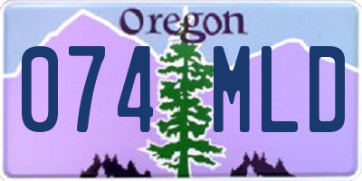 OR license plate 074MLD