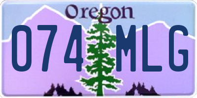 OR license plate 074MLG