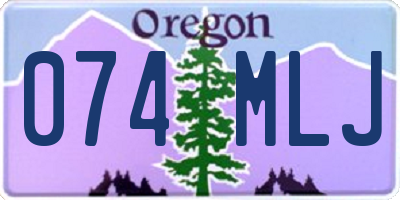 OR license plate 074MLJ