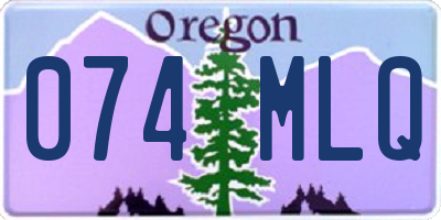 OR license plate 074MLQ