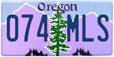 OR license plate 074MLS