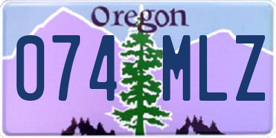 OR license plate 074MLZ