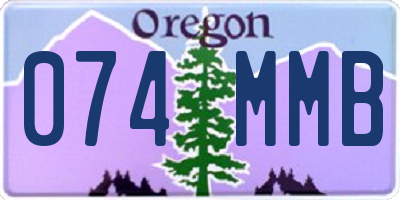 OR license plate 074MMB