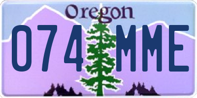 OR license plate 074MME