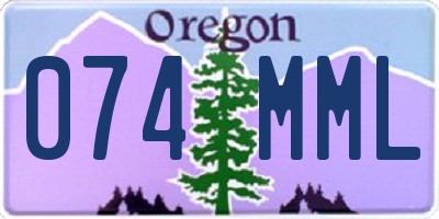 OR license plate 074MML
