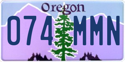 OR license plate 074MMN