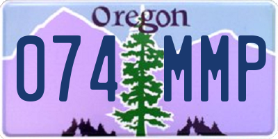 OR license plate 074MMP