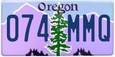 OR license plate 074MMQ