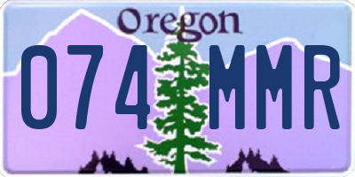 OR license plate 074MMR