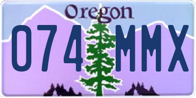 OR license plate 074MMX