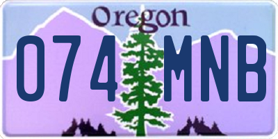 OR license plate 074MNB