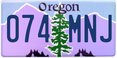 OR license plate 074MNJ
