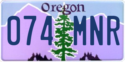 OR license plate 074MNR