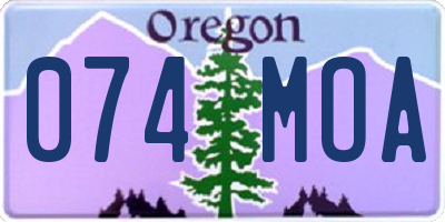 OR license plate 074MOA