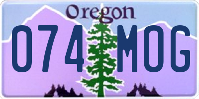 OR license plate 074MOG