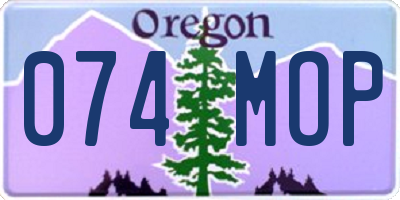 OR license plate 074MOP