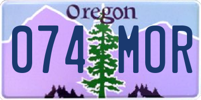 OR license plate 074MOR