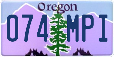 OR license plate 074MPI
