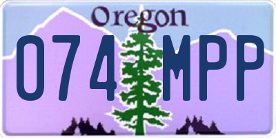 OR license plate 074MPP