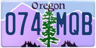 OR license plate 074MQB