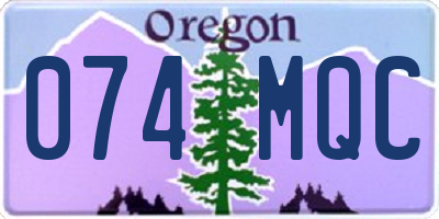 OR license plate 074MQC