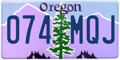 OR license plate 074MQJ