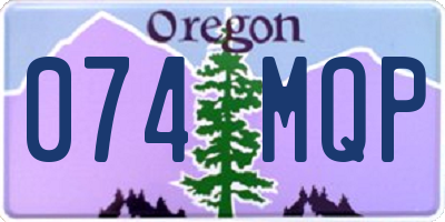 OR license plate 074MQP