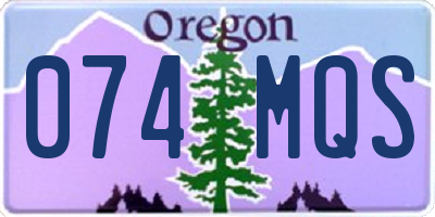 OR license plate 074MQS