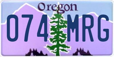 OR license plate 074MRG