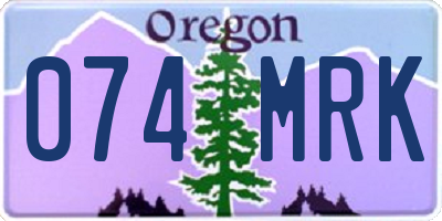 OR license plate 074MRK