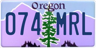 OR license plate 074MRL