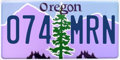 OR license plate 074MRN