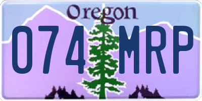 OR license plate 074MRP