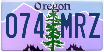 OR license plate 074MRZ