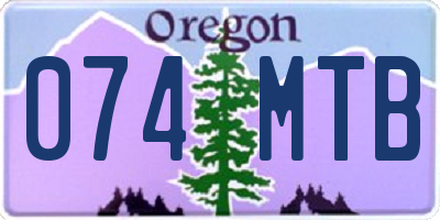 OR license plate 074MTB